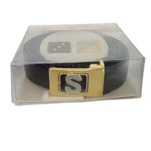 Vintage Reversible Leather Interchangeable Three Buckles Belt OSFA Deadstock NOS